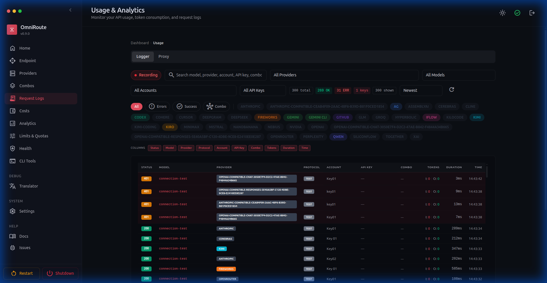 Usage Logs